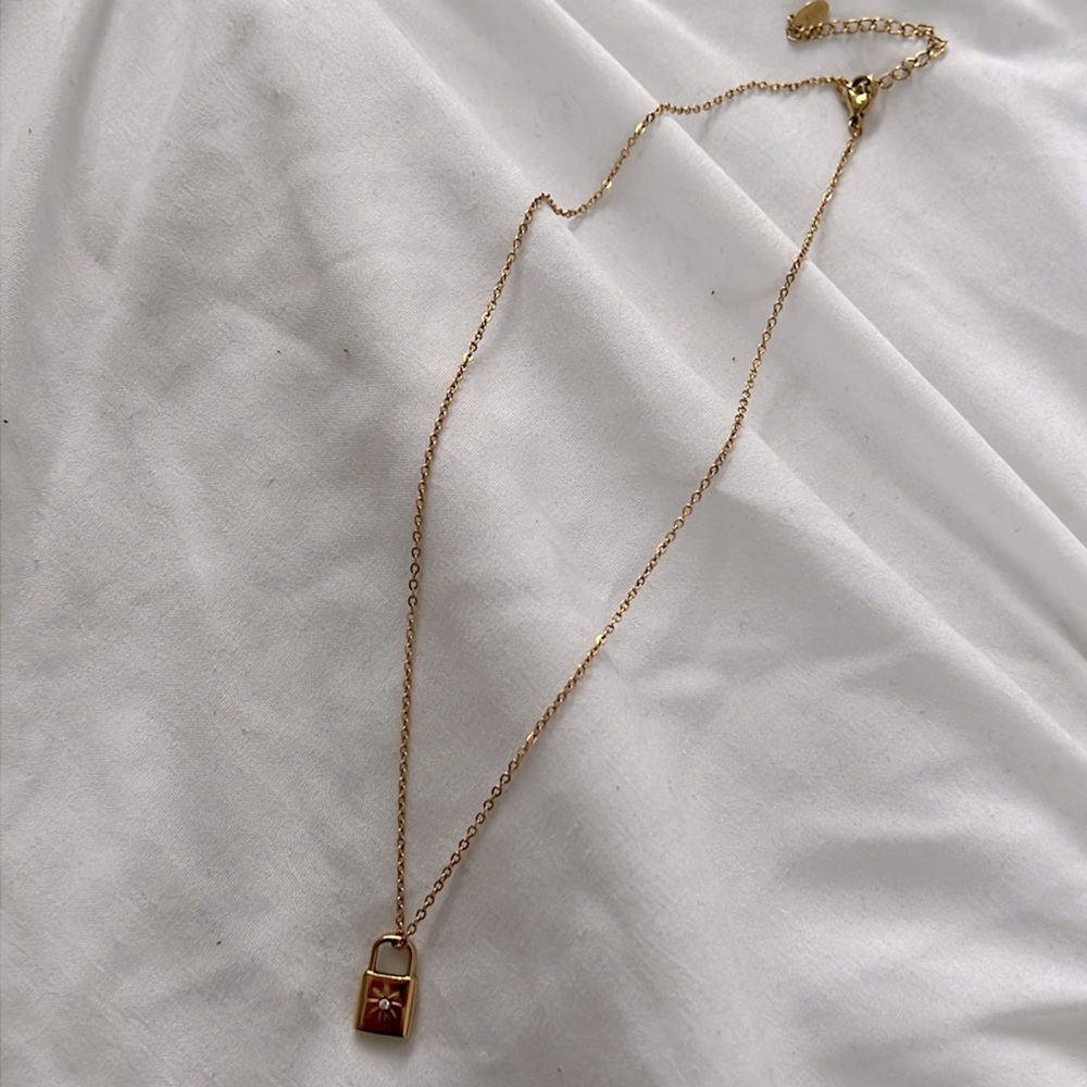 vintage lock necklace